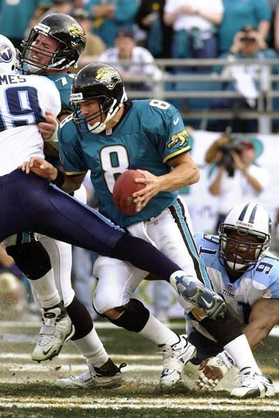 Mark Brunell sacked for the safety which turned the momentum in the '99 AFC Championship Game.