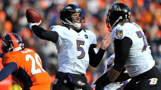 Flacco's coming out party in the AFC Divisional 38-35 defeat of the Denver Broncos.