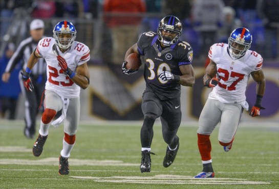 Bernard Pierce ran hard toward the end of the season averaging 5.7 yards per carry.