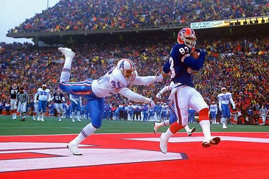 Andre Reed scores the go ahead touchdown in the greatest comeback in NFL history.