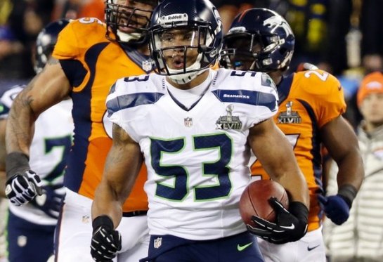 Smith's 69 yard interception in Super Bowl XLVIII ended the competitive phase of the game. 