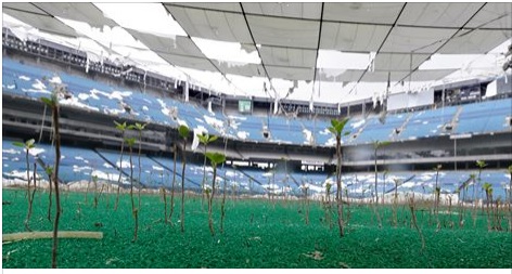 The Silverdome as it exists today. Almost a scene from the shoow "Life after People"