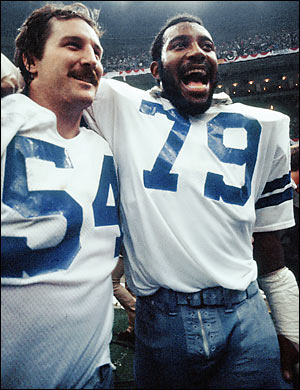 Supe Bowl XII Co-MVPs Randy White and the late Harvey Martin.