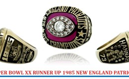 SUPER BOWL XX RUNNER UP 1985 NEW ENGLAND&nbsp;PATRIOTS