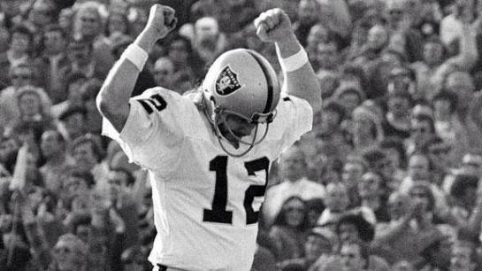 Stabler celebrating a score in Super Bowl XI.