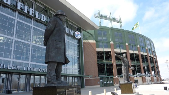 Statues of Vince Lombardi & Curly Lambeau